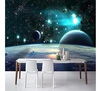 XLMING Three Dimensiona Minimalist Universe Planets Starry Sky 3D Wallpaper Luxury Home Dining Decor Paste Sofa Living Room The Wall for Bedroom Mural-300cm×210cm