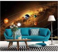 XLMING Three Dimensiona Universe Milky Way Planets Starry Sky 3D Wallpaper Luxury Home Dining Decor Paste Sofa Living Room The Wall for Bedroom Mural-250cm×170cm