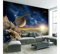 XLMING Three Dimensiona Universe Planets Starry Sky Art 3D Wallpaper Luxury Home Dining Decor Paste Sofa Living Room The Wall for Bedroom Mural-150cm×105cm
