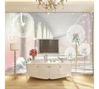 XLMING Three Dimensional Architecture Dandelions Swans Lakes 3D Wallpaper Luxury Home Dining Decor Paste Sofa Living Room The Wall for Bedroom Mural-250cm×170cm