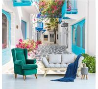 XLMING Three Dimensional Architecture Streets Plants Flowers 3D Wallpaper Luxury Home Dining Decor Paste Sofa Living Room The Wall for Bedroom Mural-350cm×256cm