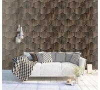XLMING Three Dimensional Art Dragon Scale Pattern Texture Wood Grain 3D Wallpaper Silky Texture Home Study Office Grey Dining Room Sofa Bedroom Living Room TV Backdrop-250cm×170cm