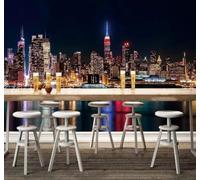 XLMING Three Dimensional Beautiful City Architecture River Night View 3D Wallpaper Luxury Home Dining Decor Paste Sofa Living Room The Wall for Bedroom Mural-430cm×300cm