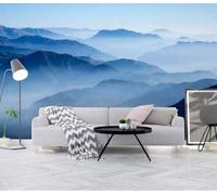XLMING Three Dimensional Blue Ink Wash Mountain Peaks Art 3D Wallpaper Luxury Home Dining Decor Paste Sofa Living Room The Wall for Bedroom Mural-150cm×105cm