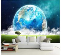 XLMING Three Dimensional Blue Universe Starry Sky Earth 3D Wallpaper Luxury Home Dining Decor Paste Sofa Living Room The Wall for Bedroom Mural-430cm×300cm