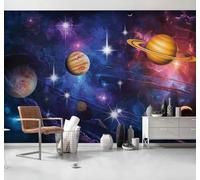 XLMING Three Dimensional Cartoon Beautiful Universe Starry Sky 3D Wallpaper Luxury Home Dining Decor Paste Sofa Living Room The Wall for Bedroom Mural-300cm×210cm
