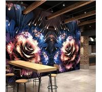 XLMING Three Dimensional Creative Large Scale Floral Art 3D Wallpaper Premium Textured Silk Study Dining Living Room Bedroom Sofa TV Wall Easy Install-250cm×170cm