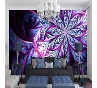 XLMING Three Dimensional Creative Purple Floral Artistic 3D Wallpaper Luxury Home Dining Decor Paste Sofa Living Room The Wall for Bedroom Mural-350cm×256cm