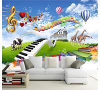 XLMING Three Dimensional Dreamy Cottage Farm Music 3D Wallpaper Luxury Home Dining Decor Paste Sofa Living Room The Wall for Bedroom Mural-350cm×256cm