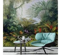 XLMING Three Dimensional Fresh Green Jungle Flowers 3D Wallpaper Luxury Home Dining Decor Paste Sofa Living Room The Wall for Bedroom Mural-300cm×210cm