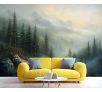 XLMING Three Dimensional Fresh Mountain Peaks Green Forest 3D Wallpaper Luxury Home Dining Decor Paste Sofa Living Room The Wall for Bedroom Mural-430cm×300cm