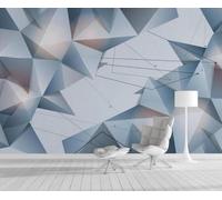 XLMING Three Dimensional Geometric Abstract Lines Creative 3D Wallpaper Luxury Silk Study Dining Feature Sofa Grey Bedroom Living Room Tv Decorative Wall-250cm×170cm