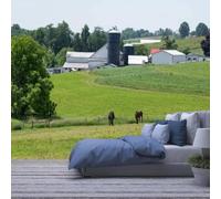 XLMING Three Dimensional Green Grassland Forest Houses 3D Wallpaper Luxury Home Dining Decor Paste Sofa Living Room The Wall for Bedroom Mural-350cm×256cm