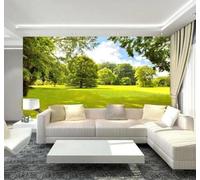 XLMING Three Dimensional Green Trees Lawn Sunshine Natural Scenery 3D Wallpaper Luxury Home Dining Decor Paste Sofa Living Room The Wall for Bedroom Mural-250cm×170cm