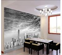 XLMING Three Dimensional Grey City Architecture Sky River 3D Wallpaper Luxury Home Dining Decor Paste Sofa Living Room The Wall for Bedroom Mural-400cm×280cm