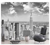 XLMING Three Dimensional Hand Drawn Black and White City Architecture Scenery 3D Wallpaper Luxury Home Dining Decor Paste Sofa Living Room The Wall for Bedroom Mural-150cm×105cm