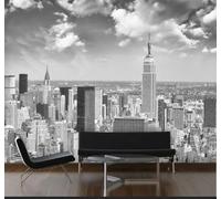 XLMING Three Dimensional Hand Drawn Black and White Urban Architecture Scenery 3D Wallpaper Luxury Silk Study Dining Feature Sofa Grey Bedroom Living Room Tv Decorative Wall-430cm×300cm