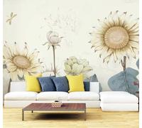 XLMING Three Dimensional Hand Drawn Retro Art Sunflowers 3D Wallpaper Luxury Home Dining Decor Paste Sofa Living Room The Wall for Bedroom Mural-300cm×210cm