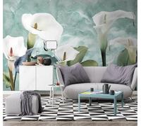 XLMING Three Dimensional Hand Drawn Watercolour Plants Flowers 3D Wallpaper Premium Textured Silk Study Dining Living Room Bedroom Sofa TV Wall Easy Install-430cm×300cm