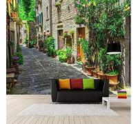 XLMING Three Dimensional Houses Architecture Paths Plants 3D Wallpaper Silky Texture Home Study Office Grey Dining Room Sofa Bedroom Living Room TV Backdrop-350cm×256cm