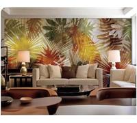 XLMING Three Dimensional Multicoloured Plants Leaves Sunlight 3D Wallpaper Luxury Silk Study Dining Feature Sofa Grey Bedroom Living Room Tv Decorative Wall-430cm×300cm