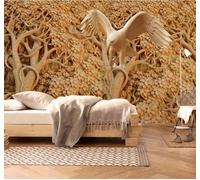 XLMING Three Dimensional Relief Forest Birds Art 3D Wallpaper Luxury Home Dining Decor Paste Sofa Living Room The Wall for Bedroom Mural-300cm×210cm