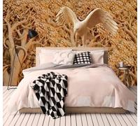 XLMING Three Dimensional Relief Trees Forest Birds 3D Wallpaper Luxury Home Dining Decor Paste Sofa Living Room The Wall for Bedroom Mural-300cm×210cm