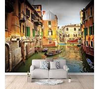 XLMING Three Dimensional Rivers Retro Architecture Art 3D Wallpaper Luxury Home Dining Decor Paste Sofa Living Room The Wall for Bedroom Mural-400cm×280cm