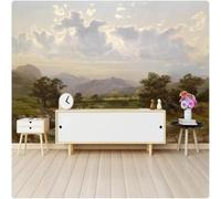 XLMING Three Dimensional Sky Mountain Peaks Rivers Trees 3D Wallpaper Premium Textured Silk Study Dining Living Room Bedroom Sofa TV Wall Easy Install-350cm×256cm