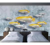 XLMING Three Dimensional Small Fish Creative Artistic Individuality 3D Wallpaper Luxury Home Dining Decor Paste Sofa Living Room The Wall for Bedroom Mural-300cm×210cm