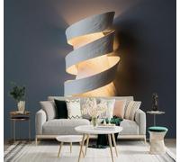 XLMING Three Dimensional Spiral Paper Lamp Warm Light Minimalist Style 3D Wallpaper Silky Texture Home Study Office Grey Dining Room Sofa Bedroom Living Room TV Backdrop-200cm×140cm