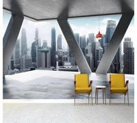 XLMING Three Dimensional Urban Architecture Spatial Extension Restaurant Café 3D Wallpaper Luxury Home Dining Decor Paste Sofa Living Room The Wall for Bedroom Mural-300cm×210cm