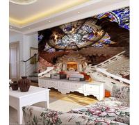 XLMING Three Dimensional Vintage Architecture Angel Art 3D Wallpaper Luxury Home Dining Decor Paste Sofa Living Room The Wall for Bedroom Mural-400cm×280cm
