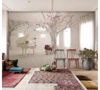 XLMING Three Dimensional Visual Extension Space Trees Piano 3D Wallpaper Luxury Home Dining Decor Paste Sofa Living Room The Wall for Bedroom Mural-250cm×170cm