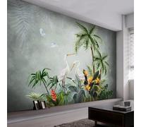 XLMING Tropical Plant Fresh Banana Leaf Bird and Flower 3D Wallpaper Luxury Home Dining Decor Paste Sofa Living Room The Wall for Bedroom Mural-430cm×300cm