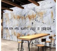XLMING Unique Art Cracks Retro Nostalgic Concrete Wall 3D Wallpaper Silky Texture Home Study Office Grey Dining Room Sofa Bedroom Living Room TV Backdrop-430cm×300cm