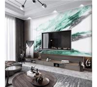 XLMING Unique Art Green Marble Texture 3D Wallpaper Premium Textured Silk Study Dining Living Room Bedroom Sofa TV Wall Easy Install-250cm×170cm