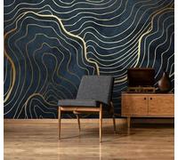 XLMING Vintage Abstract Gold Thread Art Unique 3D Wallpaper Luxury Home Dining Decor Paste Sofa Living Room The Wall for Bedroom Mural-200cm×140cm