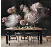 XLMING Vintage Beautiful Three Dimensional Pink Rose 3D Wallpaper Luxury Home Dining Decor Paste Sofa Living Room The Wall for Bedroom Mural-430cm×300cm