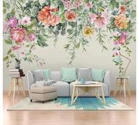 XLMING Vintage Fresh Beautiful Hand Drawn Floral 3D Wallpaper Luxury Home Dining Decor Paste Sofa Living Room The Wall for Bedroom Mural-350cm×256cm