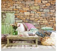 XLMING Vintage Nostalgic Stone Walls Cafés Bars Decor 3D Wallpaper Luxury Home Dining Decor Paste Sofa Living Room The Wall for Bedroom Mural-150cm×105cm