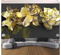 XLMING Vintage Relief Three Dimensional Beautiful Flowers 3D Wallpaper Luxury Home Dining Decor Paste Sofa Living Room The Wall for Bedroom Mural-430cm×300cm