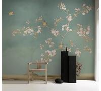 XLMING Vintage Simple Hand Painted Flowers and Birds Small Tree 3D Wallpaper Luxury Home Dining Decor Paste Sofa Living Room The Wall for Bedroom Mural-430cm×300cm