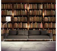 XLMING Vintage Three Dimensional Bookcase Bookshelf Books 3D Wallpaper Luxury Home Dining Decor Paste Sofa Living Room The Wall for Bedroom Mural-150cm×105cm