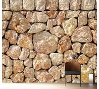 XLMING Vintage Three Dimensional Stone Wall Restaurant Café 3D Wallpaper Luxury Home Dining Decor Paste Sofa Living Room The Wall for Bedroom Mural-400cm×280cm