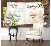 XLMING Vintage Wood Grain Hand Painted Coffee House 3D Wallpaper Luxury Home Dining Decor Paste Sofa Living Room The Wall for Bedroom Mural-430cm×300cm