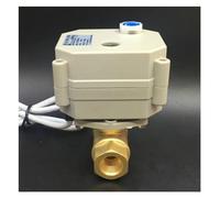 XLMURZAC 2 Way Brass 3/8'' Motorized Ball Valve with Manual Override DC5V 2/3/5/7 Wires Metal Gear Electric Valve Opening time 5s(Dc12-cr201,DN1 0 B/S/P Thread)