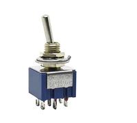 XLMURZAC Toggle Switches 2PCS 6mm Switches Miniature Toggle Switch Single Pole Double Throw Mini Waterproof Cap Smart Micro Switch Electronic Gadgets 6A(On-off-on 6pin)