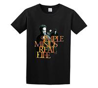 Xlongren Men's Simple Minds Real Life T-Shirt Black XL