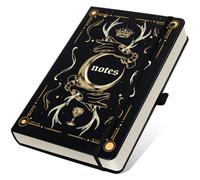 XLOXFU Dotted Notebook A5 Journal for Women & Men, 192 Pages, Bullet Dot Grid Leather Notebook for Work & Note Taking, Journals for Writing, Magic Hand